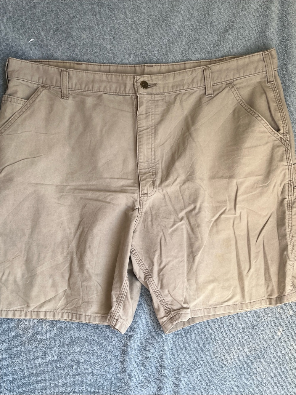 Carhartt Men's Casual Khaki Brown Canvas Shorts Work Outdoor 42 Pants